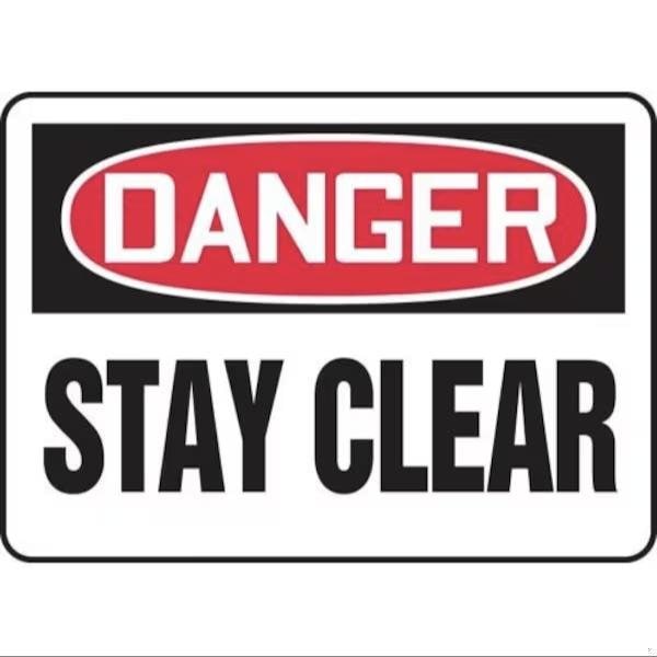 Accuform OSHA DANGER SAFETY SIGN STAY CLEAR MEQM190XL MEQM190XL - main